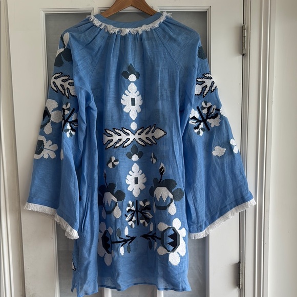 Eleven March 11 Dress 100% Linen XS 
Pullover Mini Boho Travel Pockets - Picture 2 of 14